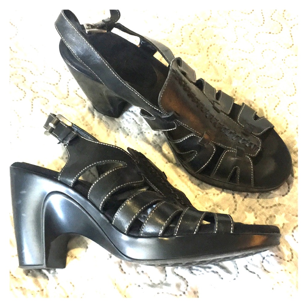 Strappy sandal heels